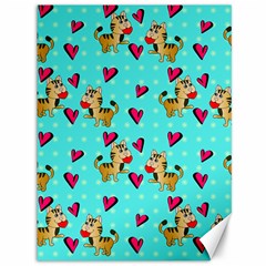 Cat Love Pattern Canvas 36  X 48  by Ravend