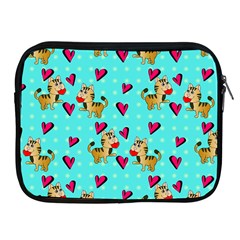 Cat Love Pattern Apple Ipad 2/3/4 Zipper Cases by Ravend