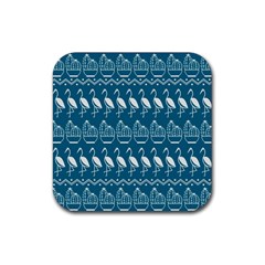 Pattern Background Art Wallpaper Rubber Coaster (Square)