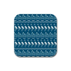 Pattern Background Art Wallpaper Rubber Square Coaster (4 Pack) by Ravend