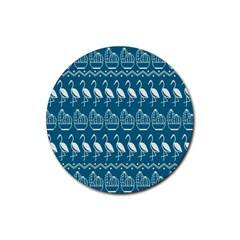 Pattern Background Art Wallpaper Rubber Coaster (Round)