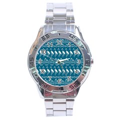 Pattern Background Art Wallpaper Stainless Steel Analogue Watch by Ravend