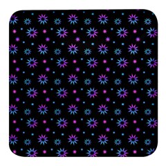 Stars Pattern Art Design Square Glass Fridge Magnet (4 Pack) by Ravend