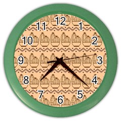 Pattern Design Background Nature Color Wall Clock by Ravend