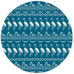 Pattern Background Art Wallpaper Wooden Bottle Opener (Round)