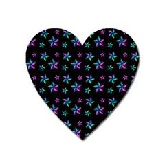 Stars Pattern Art Design Wallpaper Heart Magnet by Ravend