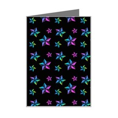 Stars Pattern Art Design Wallpaper Mini Greeting Card by Ravend