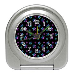 Stars Pattern Art Design Wallpaper Travel Alarm Clock by Ravend