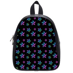 Stars Pattern Art Design Wallpaper School Bag (small) by Ravend