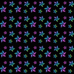 Stars Pattern Art Design Wallpaper Play Mat (square) by Ravend