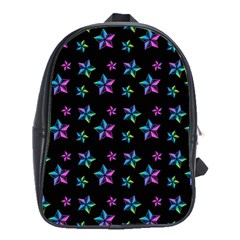 Stars Pattern Art Design Wallpaper School Bag (xl) by Ravend