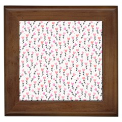 Flowers Pattern Decoration Design Framed Tile by Ravend