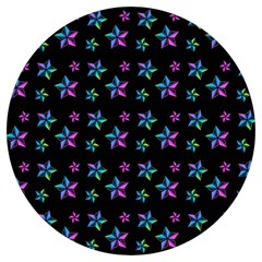 Stars Pattern Art Design Wallpaper Round Trivet by Ravend