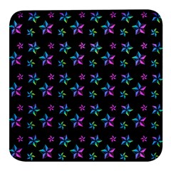 Stars Pattern Art Design Wallpaper Square Glass Fridge Magnet (4 Pack) by Ravend