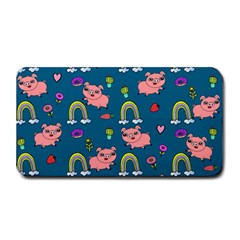 Flowers Pink Pig Piggy Seamless Medium Bar Mat by Ravend