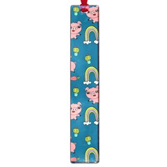 Flowers Pink Pig Piggy Seamless Large Book Marks by Ravend