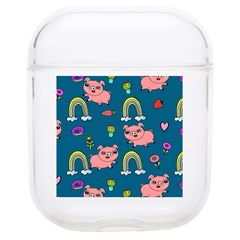 Flowers Pink Pig Piggy Seamless Soft Tpu Airpods 1/2 Case by Ravend