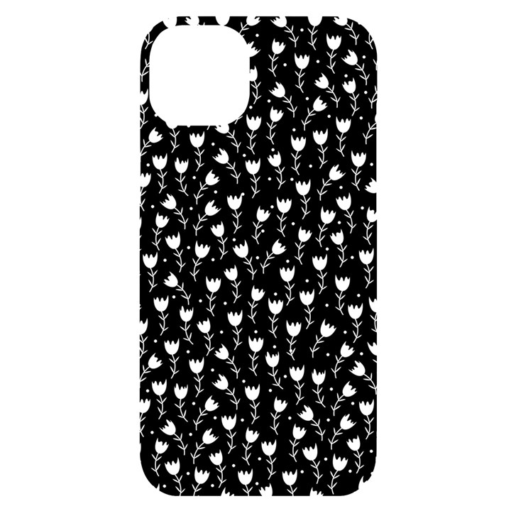 Flowers Patterns Decoration Design iPhone 14 Plus Black UV Print Case