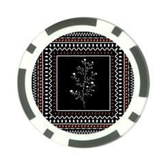 Flowers Line Art Wall Decoration Poker Chip Card Guard by Ravend