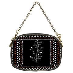 Flowers Line Art Wall Decoration Chain Purse (two Sides) by Ravend