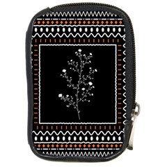 Flowers Line Art Wall Decoration Compact Camera Leather Case by Ravend