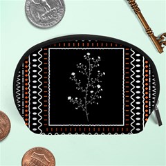 Flowers Line Art Wall Decoration Accessory Pouch (large) by Ravend