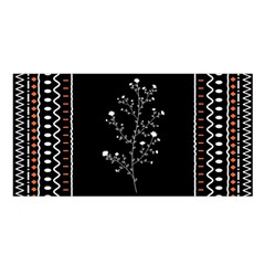 Flowers Line Art Wall Decoration Satin Shawl 45  X 80  by Ravend