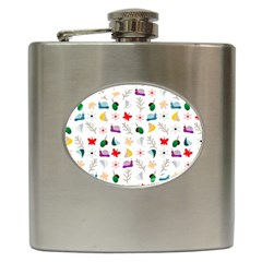 Snail Butterfly Pattern Seamless Hip Flask (6 Oz)