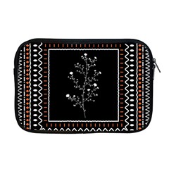 Flowers Line Art Wall Decoration Apple Macbook Pro 17  Zipper Case by Ravend