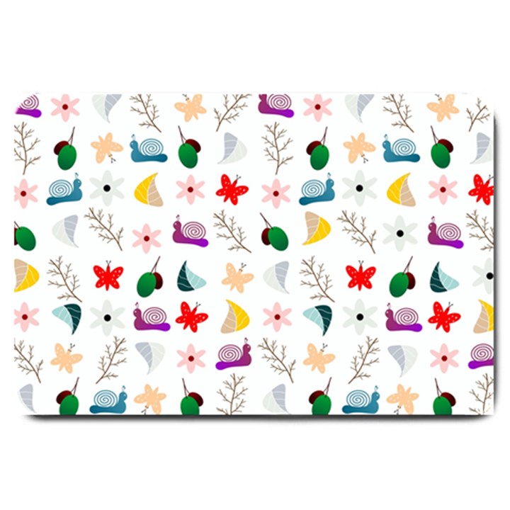 Snail Butterfly Pattern Seamless Large Doormat