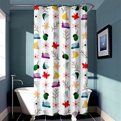 Snail Butterfly Pattern Seamless Shower Curtain 36  X 72  (stall)  by Ravend