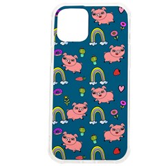 Flowers Pink Pig Piggy Seamless Iphone 12 Pro Max Tpu Uv Print Case by Ravend