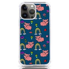 Flowers Pink Pig Piggy Seamless Iphone 13 Pro Max Tpu Uv Print Case by Ravend