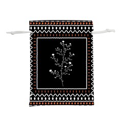 Flowers Line Art Wall Decoration Lightweight Drawstring Pouch (m) by Ravend