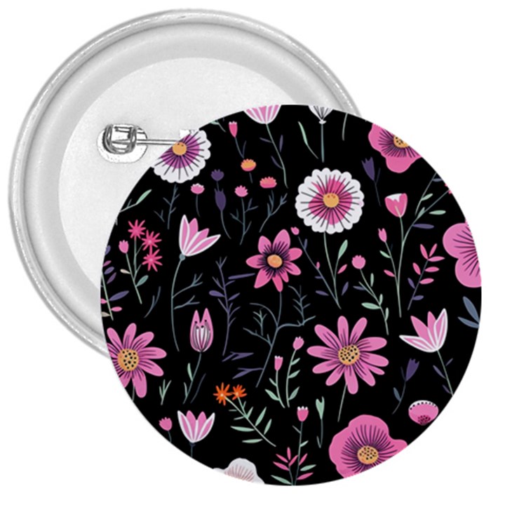 Flowers Pattern 3  Buttons