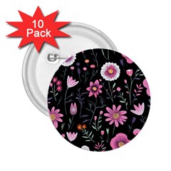 Flowers Pattern 2 25  Buttons (10 Pack)  by Ravend