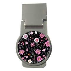 Flowers Pattern Money Clips (round)  by Ravend