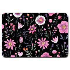 Flowers Pattern Large Doormat by Ravend