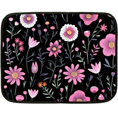 Flowers Pattern Two Sides Fleece Blanket (mini) by Ravend