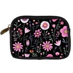 Flowers Pattern Digital Camera Leather Case by Ravend