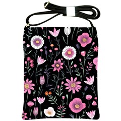 Flowers Pattern Shoulder Sling Bag by Ravend