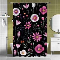 Flowers Pattern Shower Curtain 48  X 72  (small)  by Ravend