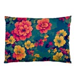 Floral Art Flowers Textile Pillow Case (Two Sides) Front