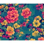 Floral Art Flowers Textile Deluxe Canvas 14  x 11  (Stretched) 14  x 11  x 1.5  Stretched Canvas