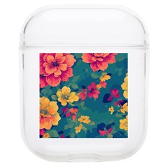 Floral Art Flowers Textile Soft Tpu Airpods 1/2 Case by Ravend