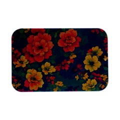 Floral Art Flowers Textile Open Lid Metal Box (silver)   by Ravend