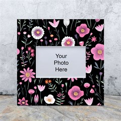 Flowers Pattern White Box Photo Frame 4  X 6  by Ravend