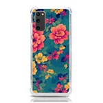 Floral Art Flowers Textile Samsung Galaxy S20 6.2 Inch TPU UV Case Front