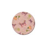 Butterfly Background Pattern Texture Golf Ball Marker Front