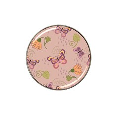 Butterfly Background Pattern Texture Hat Clip Ball Marker by Ravend